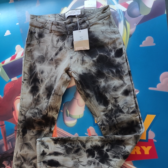 Nikita women's skinny tie-dye Jean's color black/grey US size 25-32 - Picture 4 of 9